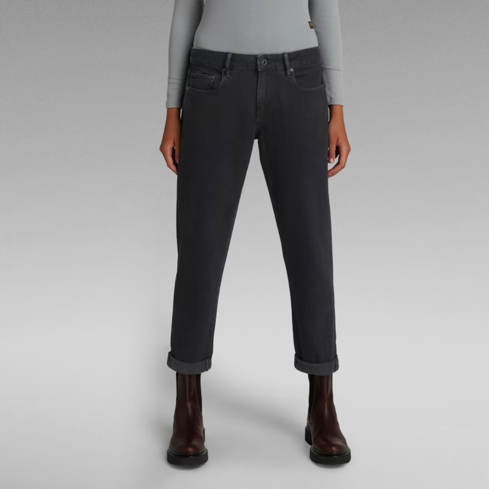 G Star Raw Kate Boyfriend Jeans in Coated Black NWOT